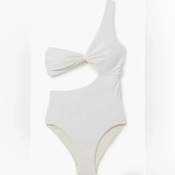 Reiss Celia Cutout One-Shoulder One-Piece Swimsuit Size 10 MSRP $190.00 - Picture 7 of 8